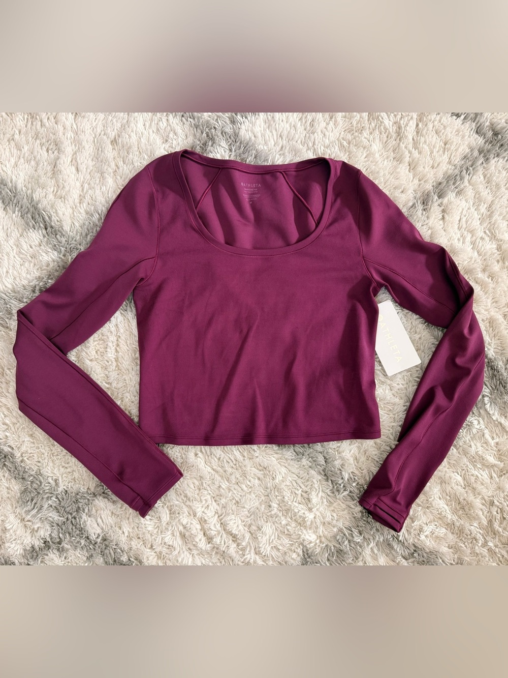 NWT Athleta Transcend Top in Plum Color